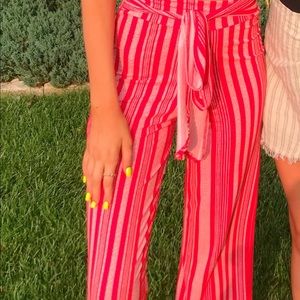 Windsor red flare pants